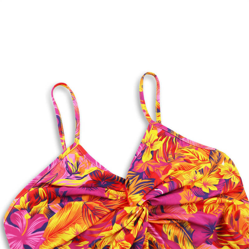 Fashion Women's Wear V-neck Printing Elegant A Swing Long Halter Dress - Image 21