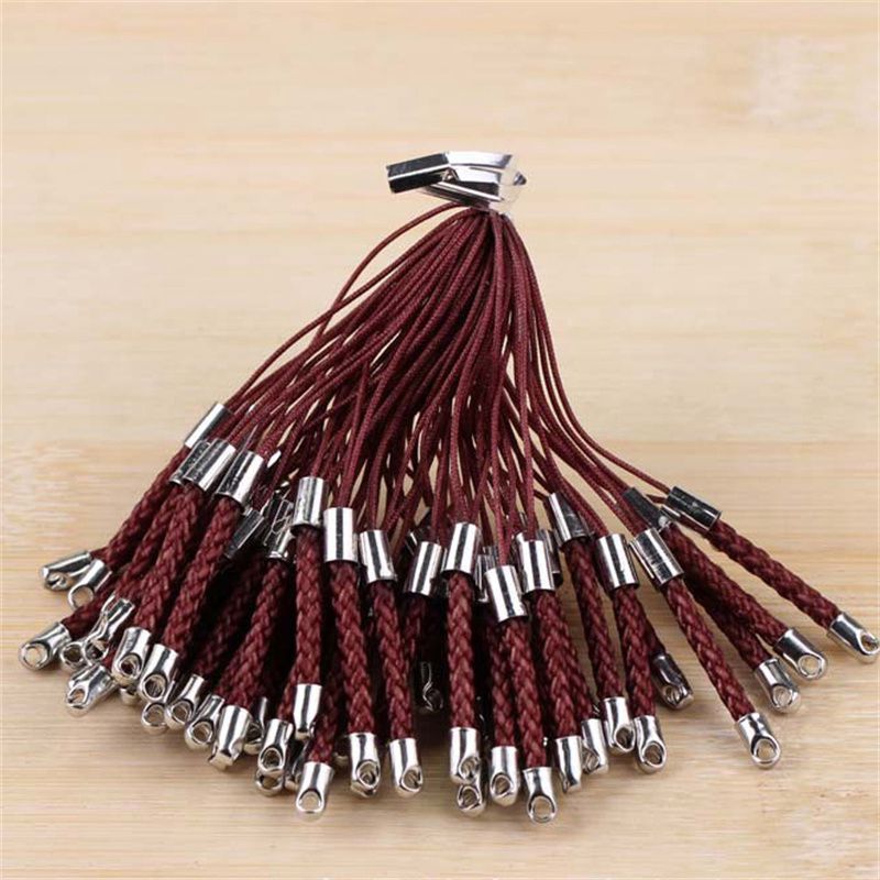Mobile Phone Strap DIY Accessories Material Lobster Buckle Mobile Phone Charm Crystal Beads Jewelry Lanyard Hanging Ring with Metal Buckle Hang Rope - 图片 7