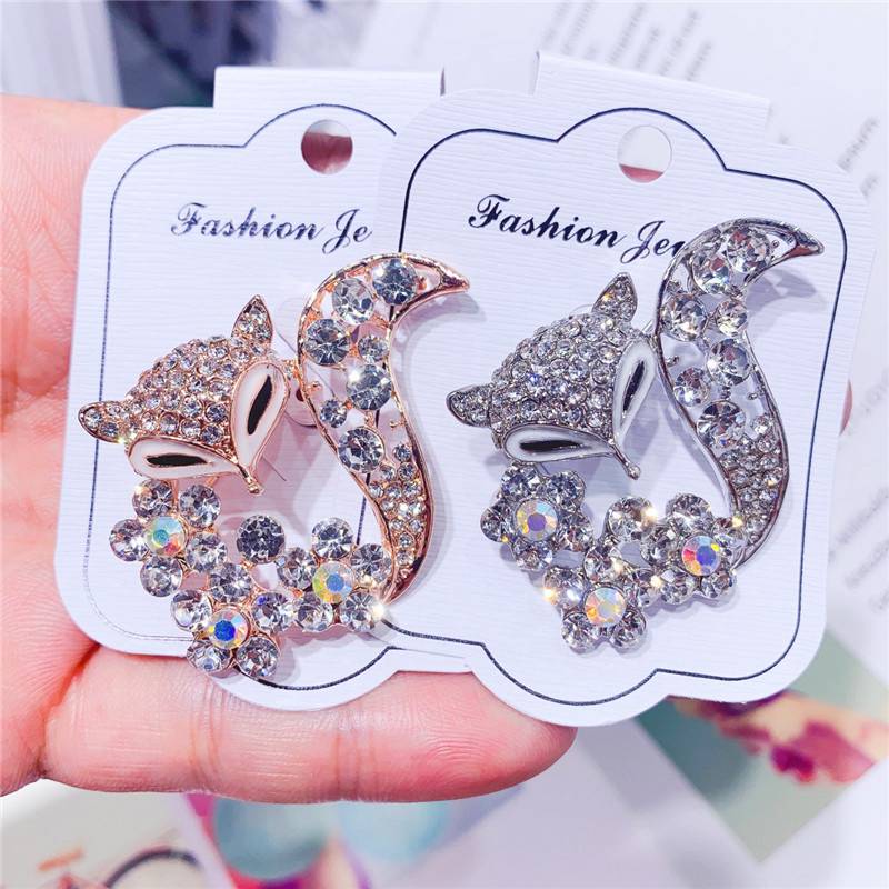 Simple Fashion Fox Corsage Sweater Coat Accessories Brooch For Women Animal Party Wedding Brooches Pins - Image 4