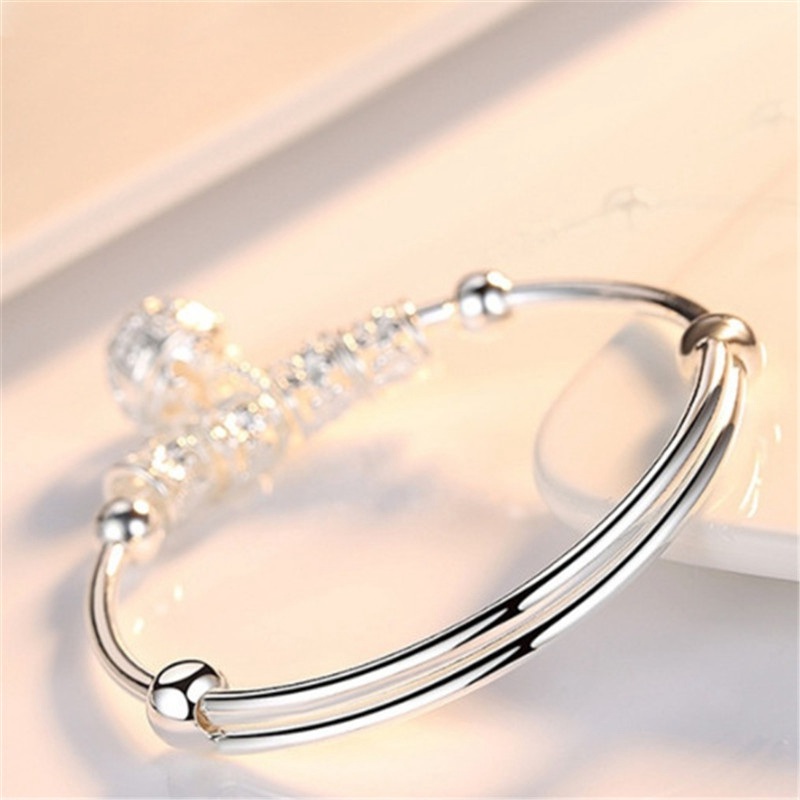 Fine hollow Bells ball bangles adjustable Bracelets for Women Fashion Holiday gifts Party wedding Jewelry - 图片 4
