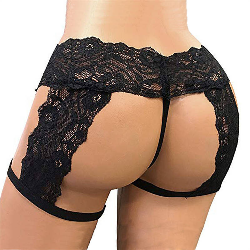 Sexy Lingerie Popular Men's Lace Three-Point Underwear Leather Panties - Image 6