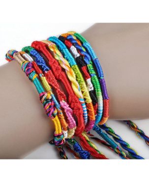 10 PCS Friendship Bracelets Anklet Cotton Thread Woven Neon Bracelet Party Bag Ankle