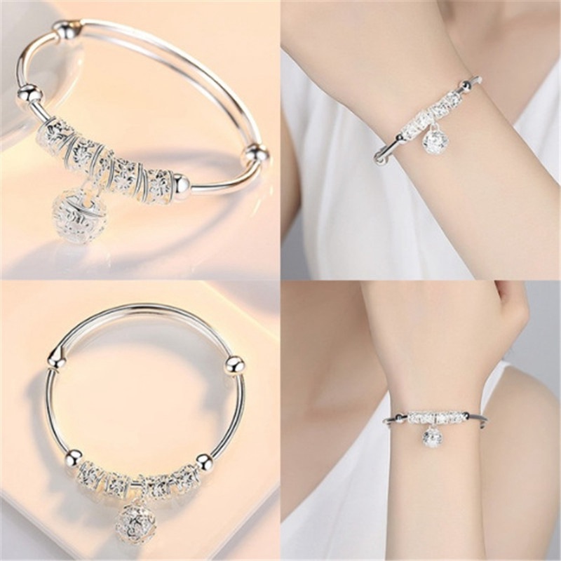 Fine hollow Bells ball bangles adjustable Bracelets for Women Fashion Holiday gifts Party wedding Jewelry - 图片 5