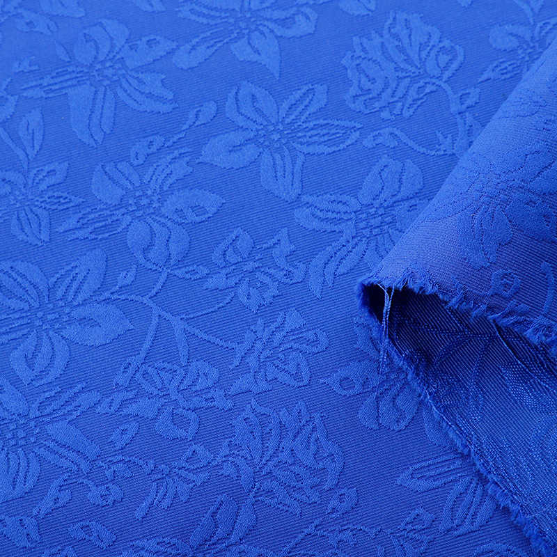 Embossed Platycodon Grandiflorum Jacquard Fabric Elegant Retro Jacquard Fabric DIY Fabric