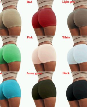 Summer Pants Fashion Women Sports Shorts Gym Workout Waistband Skinny Yoga Pants