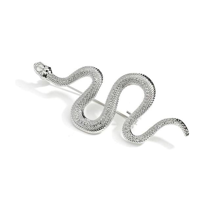 2PCS Unique Design Gold Silver Snake Brooches Women Men Lady Luxury Metal Snake Animal Brooch Pins Party Casual Fashion Jewelry Gifts - Image 6