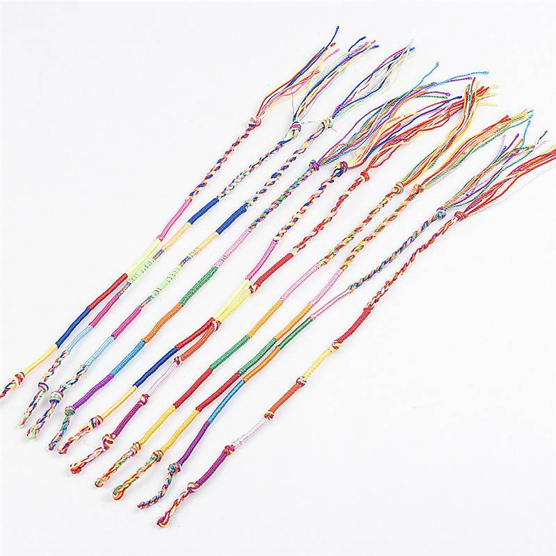 10 PCS Friendship Bracelets Anklet Cotton Thread Woven Neon Bracelet Party Bag Ankle - Image 6
