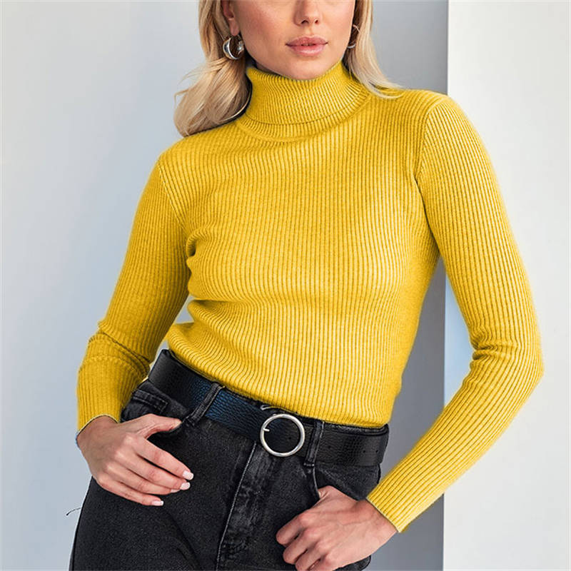 Fashion Turtleneck Sweaters Long Sleeve Bottoming Shirt Pullover Sweater Women - Image 5