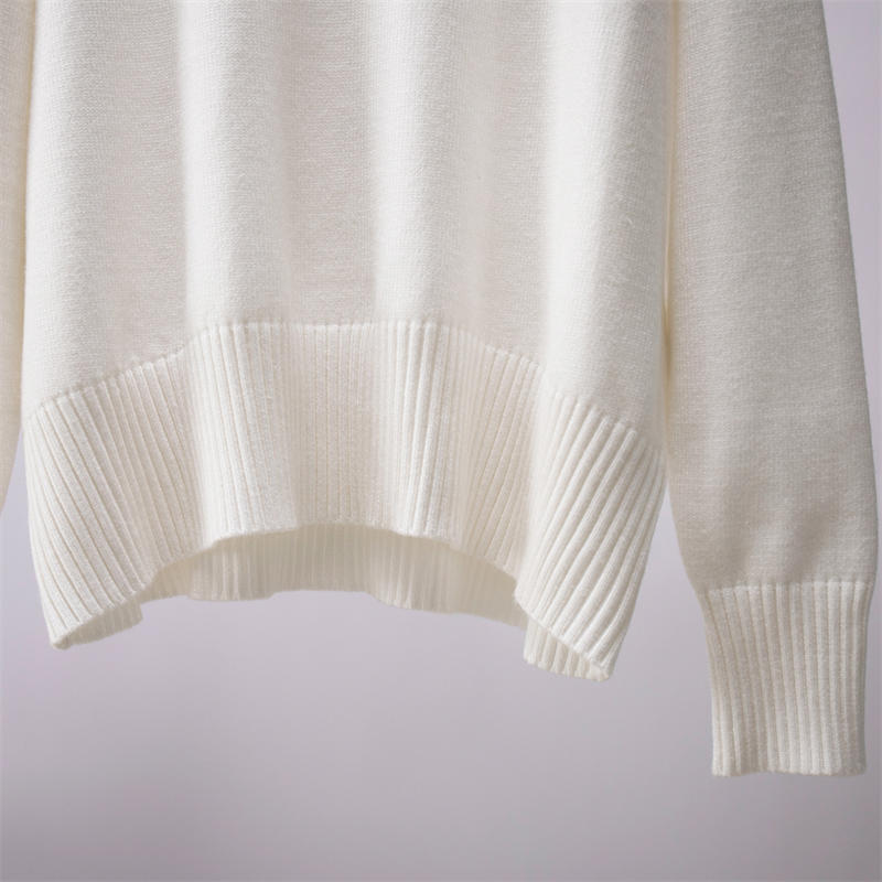 Women Fashion Solid Color Turtleneck Sweater Loose Knitwear Pullover Sweater - 图片 4