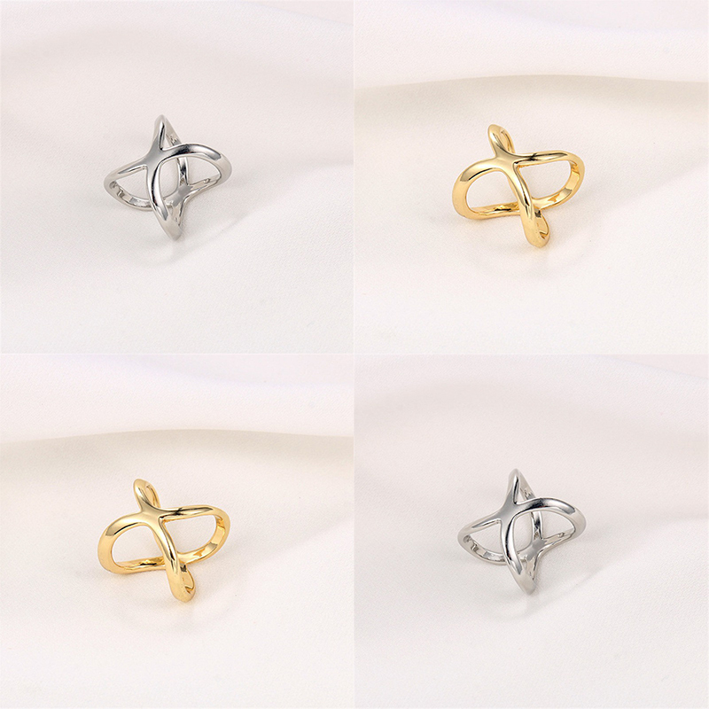 Fashion Cross Scarf Clip X Shape Metal Brooches For Women Hollow Bow Scarves Buckle Holder Shawls Jewelry Clothing Accessories - Image 8