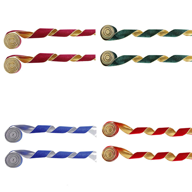 Flocking Christmas Ribbon Christmas Decor Christmas Tree Gift Box Packaging Webbing Satin Ribbon - Image 10