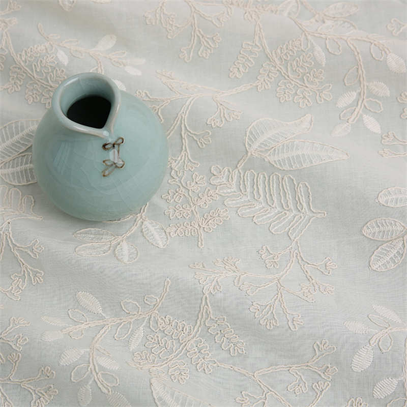 Three-Dimensional Double Strand Cotton Embroidery Plant Embroidery DIY Fabric - Image 7