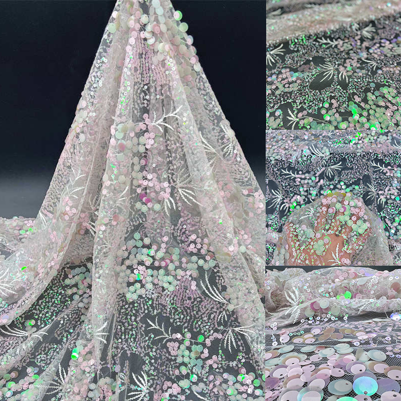 Colorful Pink Branches 9mm Sequined Fabric DIY Beads Sequined Fabric Clothing Adjuvant - Image 11