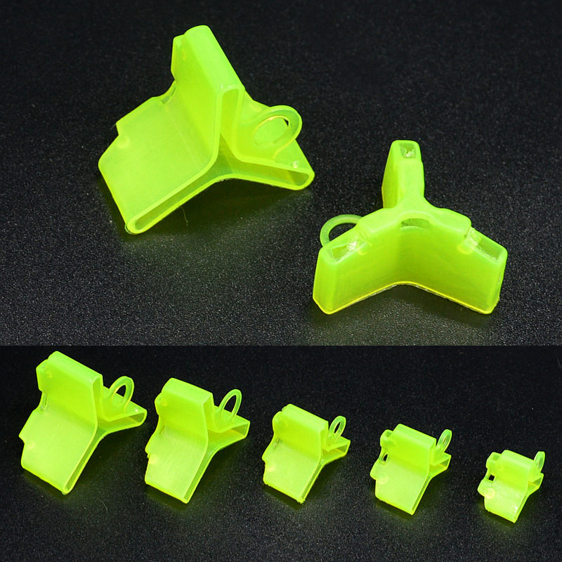 50PC Hook Set 1/2/3/4/5# Fluorescent Yellow/Three-Book Three Anchor Trident Hook Fishing Gear Hook Protective Cover - Image 7
