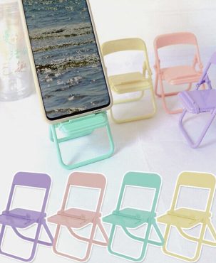 Mobile Tablet Holder Mini Folding Chair Stand Table Cell Phone Holder Bracket