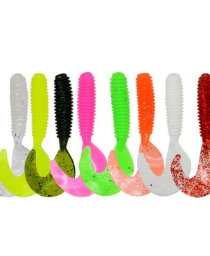 5/6/7cm Curly Tail Maggots Fishy Flavor Soft Lure Lure Artificial Bait  Bass Bait
