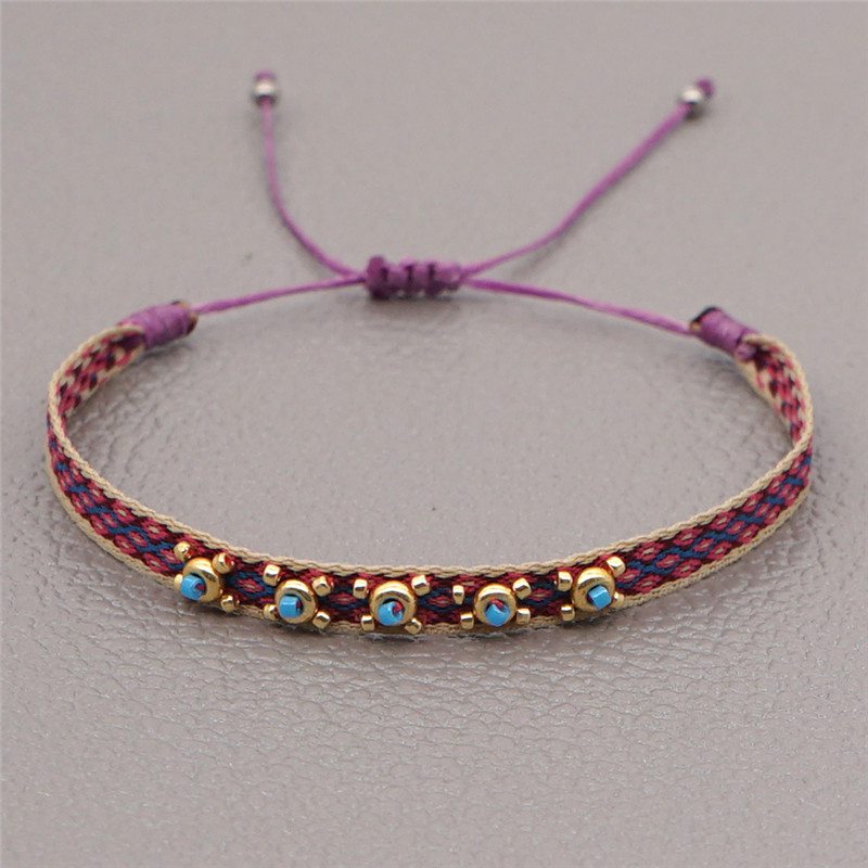 Fabric Bracelet For Women Braided Rope Cloth Bracelets Jewelry 2024Friendship Gift Jewellery Handmade Beads - 图片 3