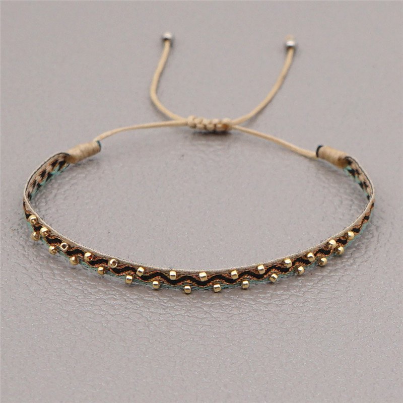 Fabric Bracelet For Women Braided Rope Cloth Bracelets Jewelry 2024Friendship Gift Jewellery Handmade Beads - 图片 8