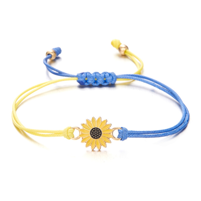 Charm Yellow Blue Ukraine Bracelets For Women Men Handmade Ukrainian Flag Color Woven String Bracelet New Design Couple Jewelry - 图片 10