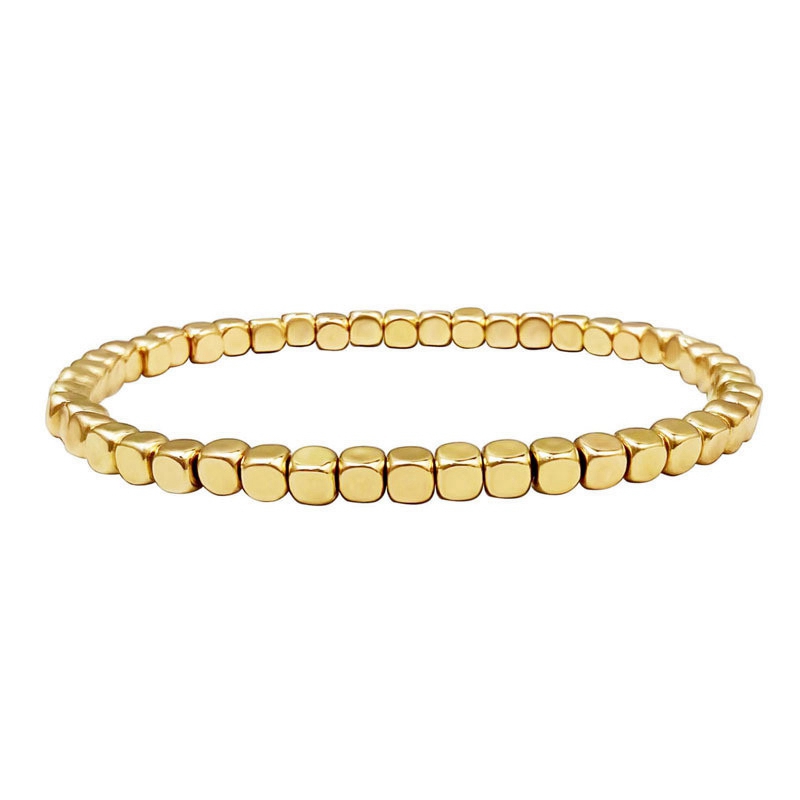 Bohemian Gold Filled Beads Beaded Beaded Stretch Stackable Bracelets Men Women - 图片 3