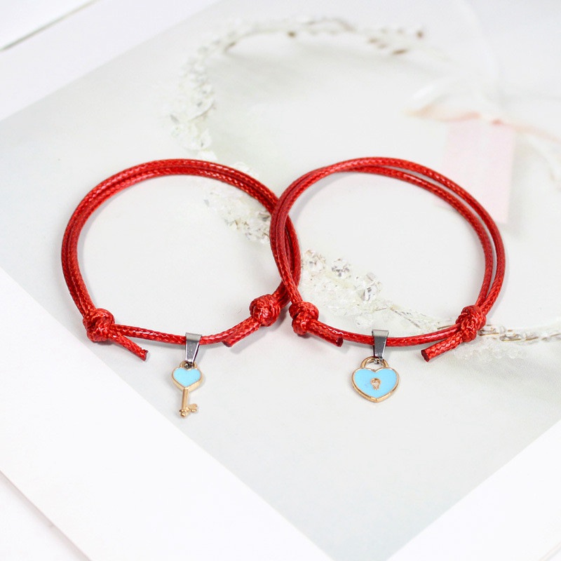New Fashion Couple Bracelet Stitching Heart Bracelets Women Romantic Valentine's Day present for Lovers - 图片 3