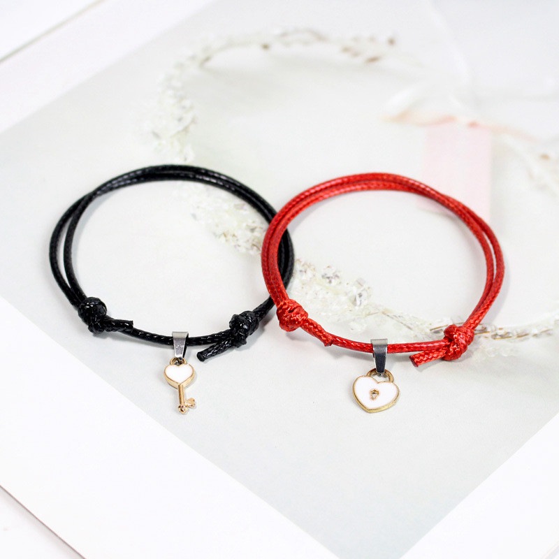 New Fashion Couple Bracelet Stitching Heart Bracelets Women Romantic Valentine's Day present for Lovers - 图片 4