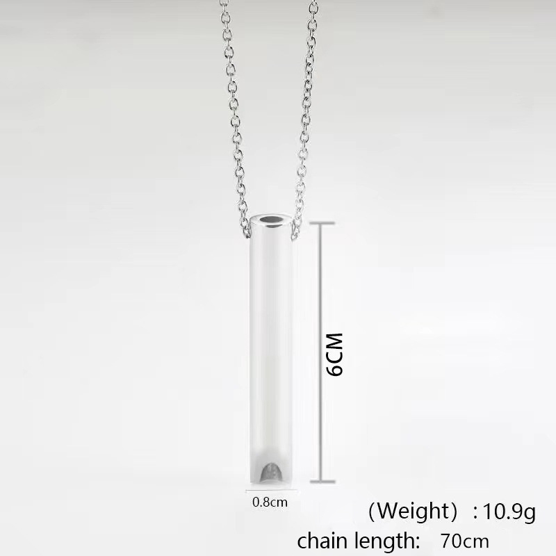 Stainless Steel Whistle Decompression Anxiety Meditation Breathing Titanium Steel Pendant Necklace - 图片 4