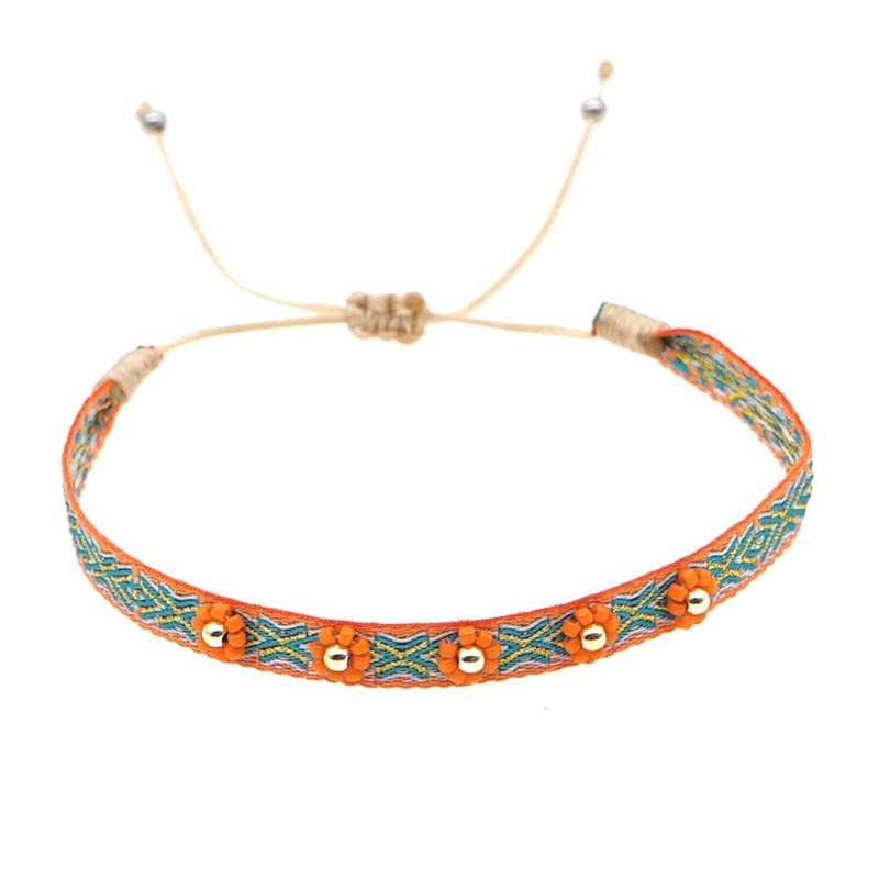 Fabric Bracelet For Women Braided Rope Cloth Bracelets Jewelry 2024Friendship Gift Jewellery Handmade Beads - 图片 12