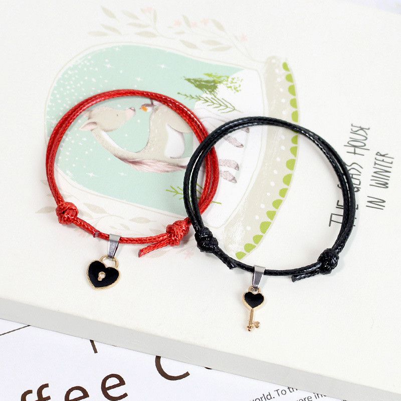 New Fashion Couple Bracelet Stitching Heart Bracelets Women Romantic Valentine's Day present for Lovers - 图片 7