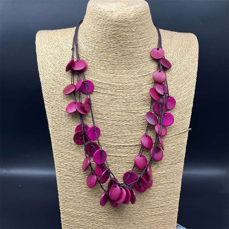 Bohemian Beach Necklace Anti-Allergy Ornament Necklace European and American Retro - 图片 11
