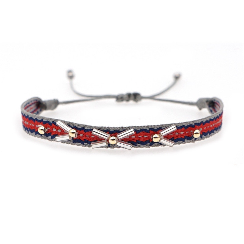 Fabric Bracelet For Women Braided Rope Cloth Bracelets Jewelry 2024Friendship Gift Jewellery Handmade Beads - 图片 17