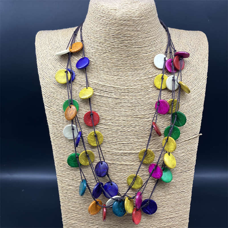 Bohemian Beach Necklace Anti-Allergy Ornament Necklace European and American Retro - 图片 9