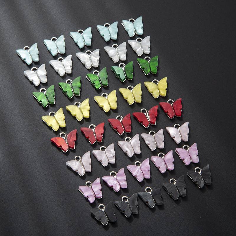 10Pcs Butterfly Charms Enamel Pendants Jewellery Earrings Bracelets Gold Plate - Image 6