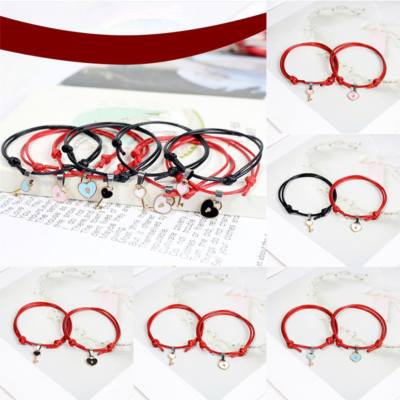New Fashion Couple Bracelet Stitching Heart Bracelets Women Romantic Valentine's Day present for Lovers - 图片 15