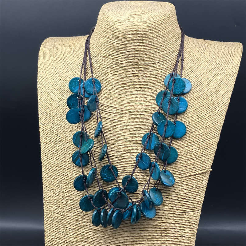 Bohemian Beach Necklace Anti-Allergy Ornament Necklace European and American Retro - 图片 12