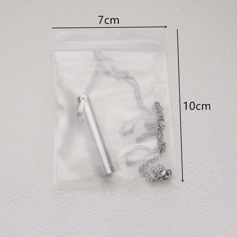 Stainless Steel Whistle Decompression Anxiety Meditation Breathing Titanium Steel Pendant Necklace - 图片 5