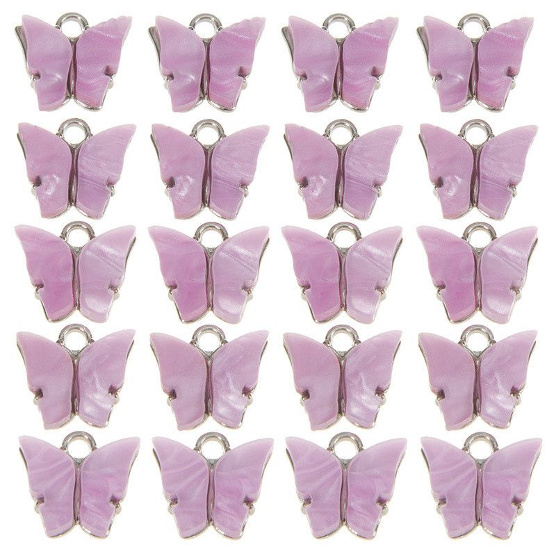 10Pcs Butterfly Charms Enamel Pendants Jewellery Earrings Bracelets Gold Plate - Image 9