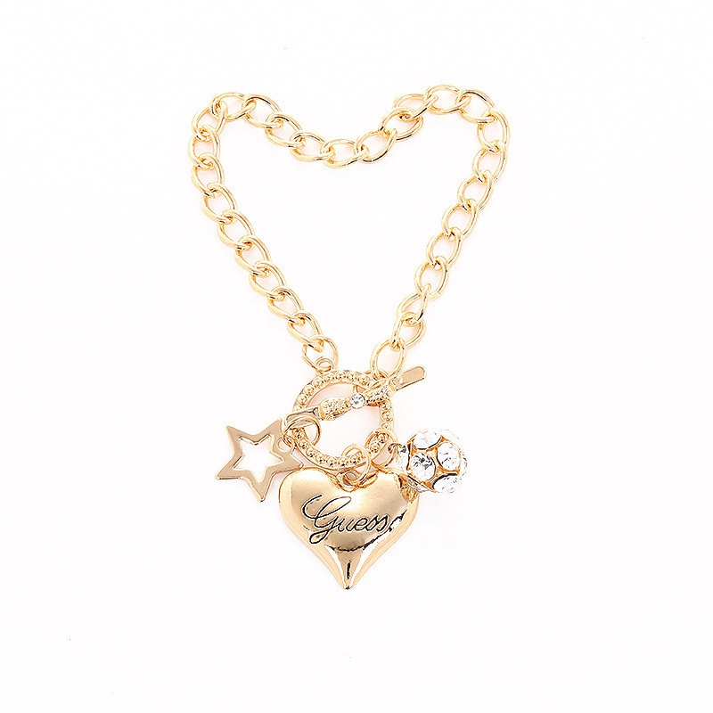 Love Heart Charm Bracelets for Women Gold Silver Color Bracelet&Bangle Jewelry Europe American Style Jewelry - 图片 5