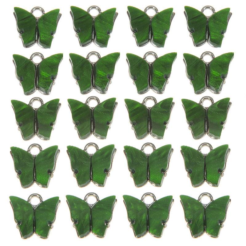 10Pcs Butterfly Charms Enamel Pendants Jewellery Earrings Bracelets Gold Plate - Image 10