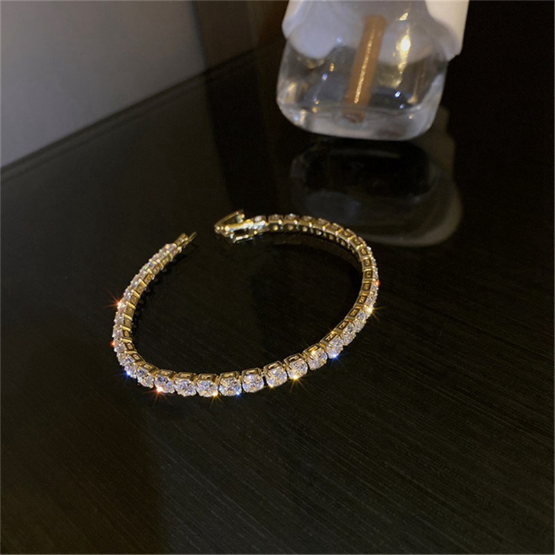 Exquisite Geometry Tennis Bracelets for Female AAA Cubic Zirconia Crystal Bracelets Bead Chain Party Jewelry Accessories Gift - 图片 7