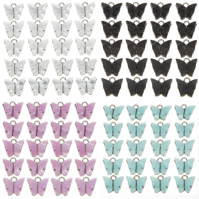 10Pcs Butterfly Charms Enamel Pendants Jewellery Earrings Bracelets Gold Plate - Image 16